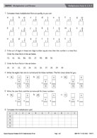 Multiplication facts 4, 6, 8, 9