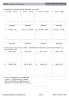 Subtraction with larger numbers