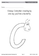 Creepy Caterpillar - Letter C