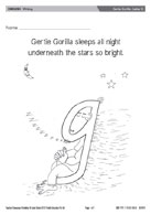 Gertie Gorilla - Letter G