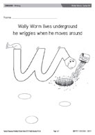 Wally Worm - Letter W