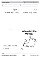 Fold-up booklet - Where is little mouse?