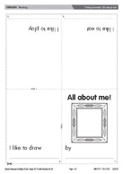 Fold-up booklet - All about me!