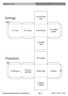 Roll and write cubes - Settings and characters
