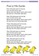 Five Little Ducks - Number rhyme