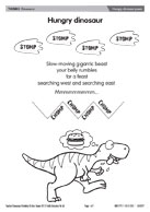 Hungry dinosaur poem