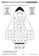 Word search - Space shuttle